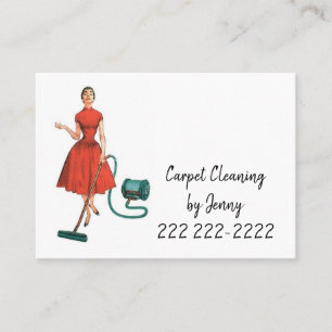 Business Cards, Carpet Cleaning Card
