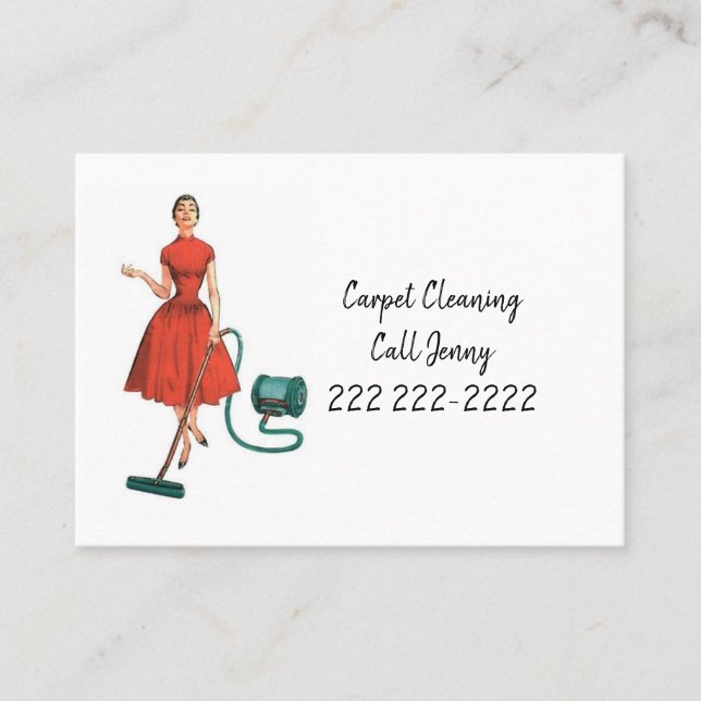 Business Cards, Carpet Cleaning Services Business Card (Front)