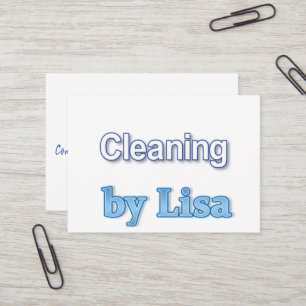 Business Cards, Cleaning Lady  Business Card