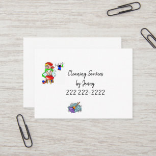 Business Cards, Cleaning Services Card