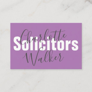 Business Cards - Customise Professional Lilac