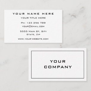 Business Cards Example Your Custom Colours and Fon