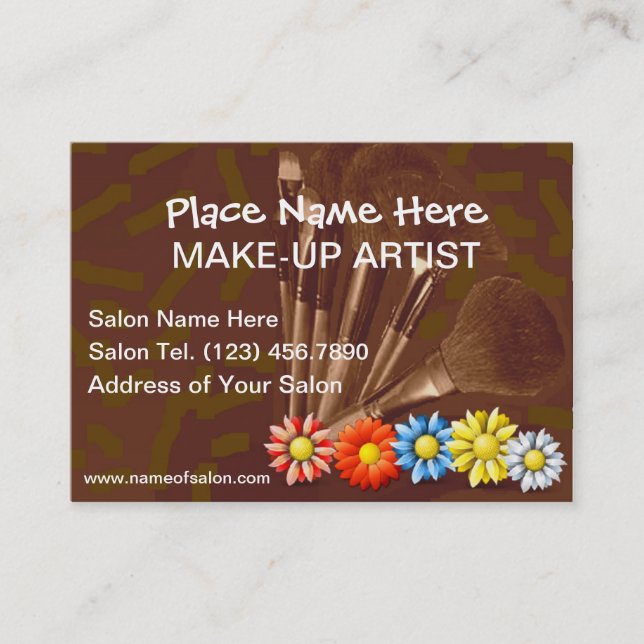 Business Cards For Make-Up Artists (Front)