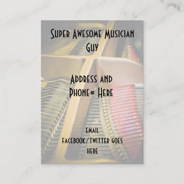 Business Cards for Musician (Front)