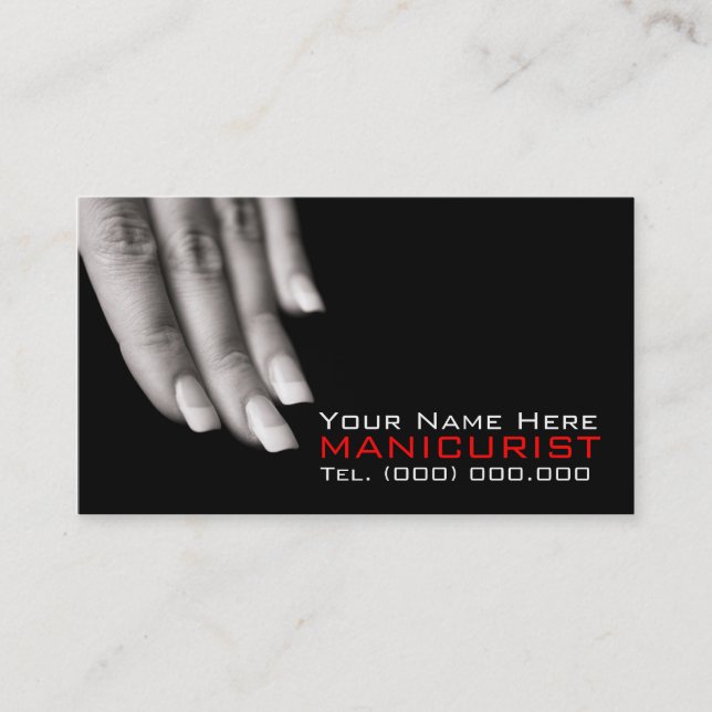 Business Cards For Nail Salons (Front)
