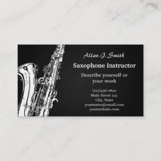 Business cards for saxophonists