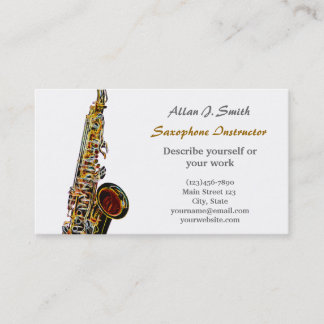 Business cards for saxophonists