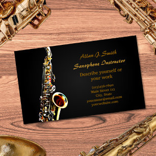 Business cards for saxophonists