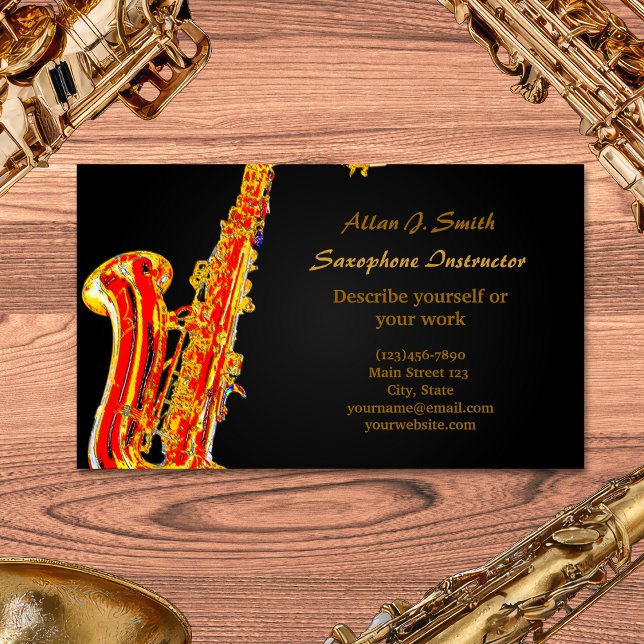 Business cards for saxophonists (Creator Uploaded)