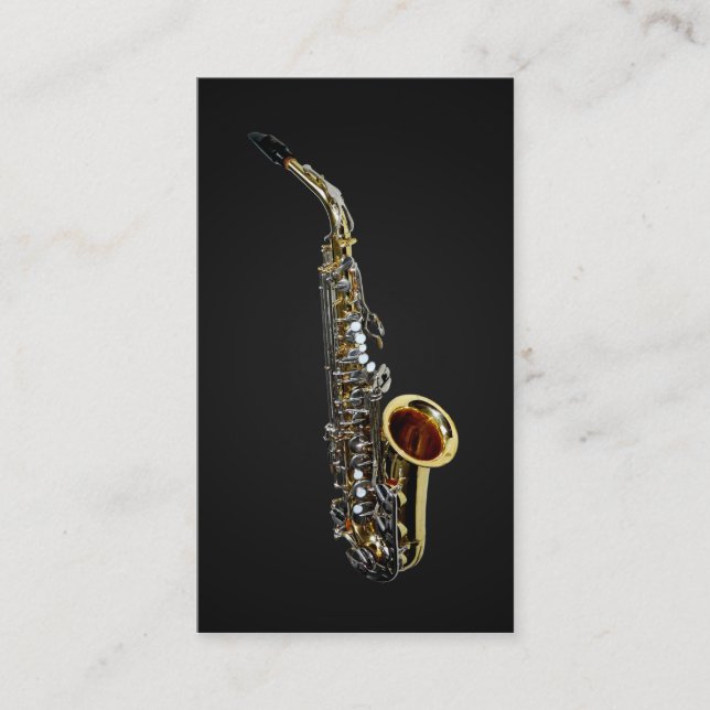 Business cards for saxophonists (Front)