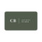 Business Cards | Forest Green Modern Monogram Card