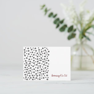 Business Cards, Grooming Cat Paws Business Cards