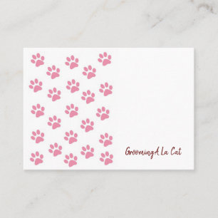 Business Cards, Grooming Cat Paws Business Cards
