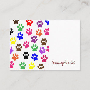 Business Cards, Grooming Cat Paws Business Cards