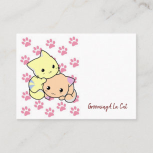 Business Cards, Grooming Cat Paws Business Cards