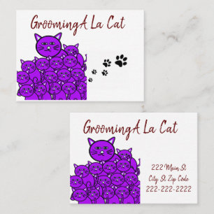 Business Cards, Grooming Cat Paws Business Cards