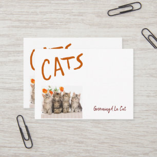 Business Cards, Grooming Cat Paws Business Cards