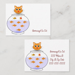 Business Cards, Grooming Cat Paws Business Cards