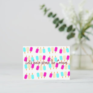 Business Cards, Ice Cream Parlour Card
