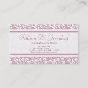 Business Cards Inspired by Arts & Crafts Movement