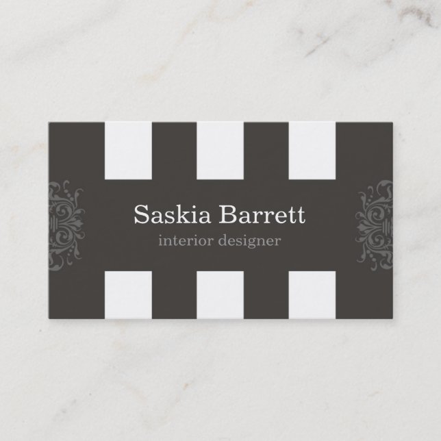 business cards > interior design [white] (Front)