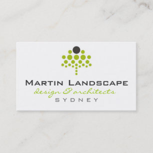 business cards > landscaper  [lime : charcoal]