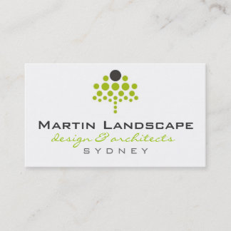 business cards > landscaper  [lime : charcoal]