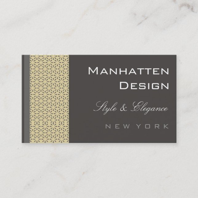 business cards > manhatten [charcoal] (Front)