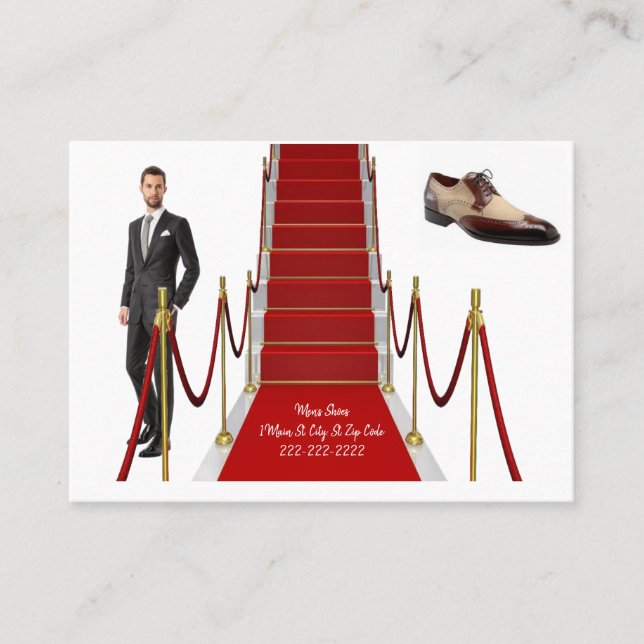 Business Cards, Men's Shoes Business Cards (Front)