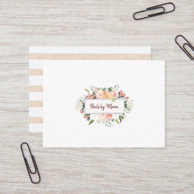 Business Cards, Nails  Business Cards (Front/Back In Situ)