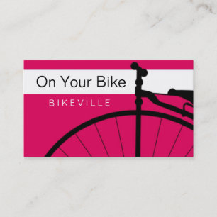 business cards > on your bike [pink : orange]