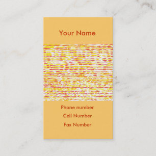 Business cards, orange yellow variegated stripes card