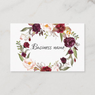 Business Cards - Personalized Floral Wreath
