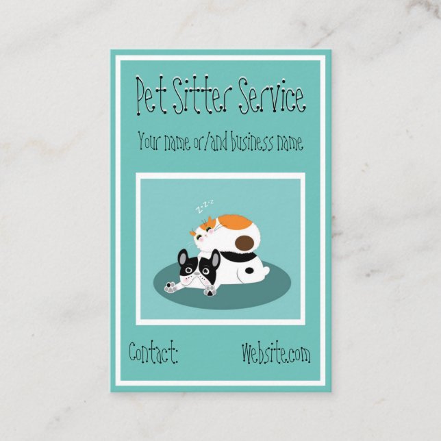 Business Cards - Pet Sitter Service (Front)