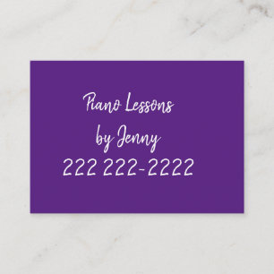 Business Cards, Piano Lessons Card