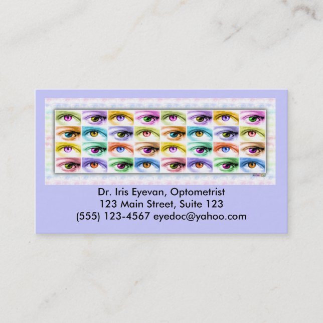Business Cards - Pop Art Eyes, I (Front)