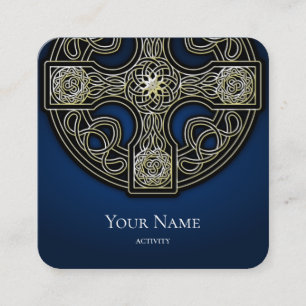 business cards red Celtic cross