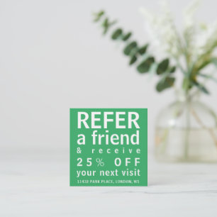 Business Cards - Refer a Friend Light Green