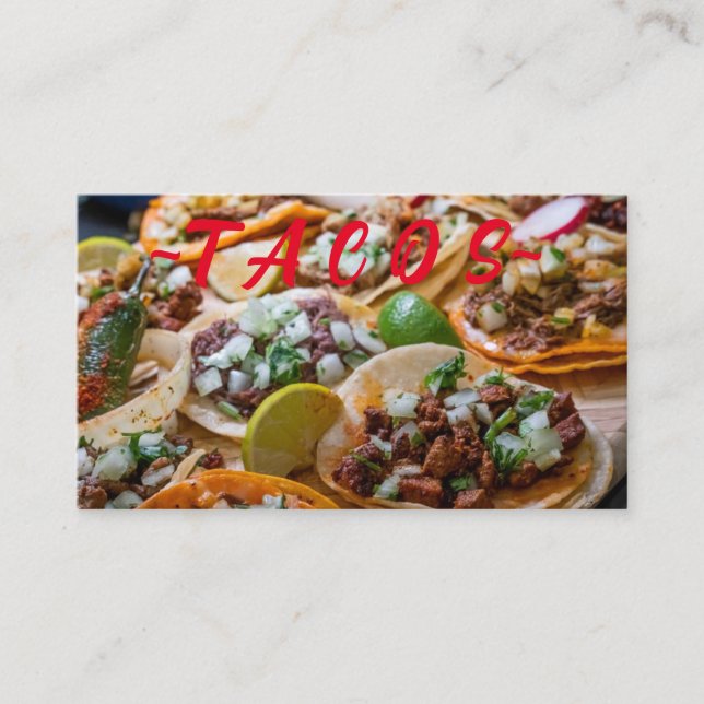 Business Cards Tacos  (Front)