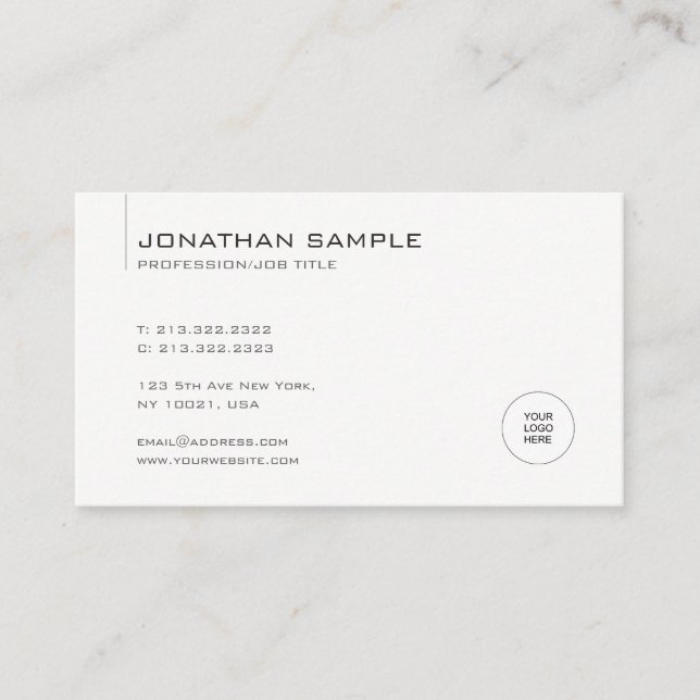 Business Cards Template Modern Elegant Simple (Front)