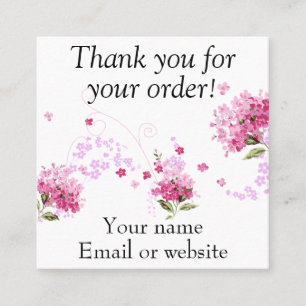 Business cards thank you for your order