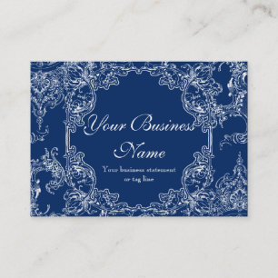 Business Cards - Toile Damask Swirl Floral Baroque