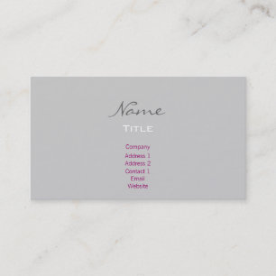 Business Cards- Trendy Fashion Grey/Black Card