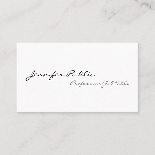 Business Cards Trendy Modern Template Professional (Front)
