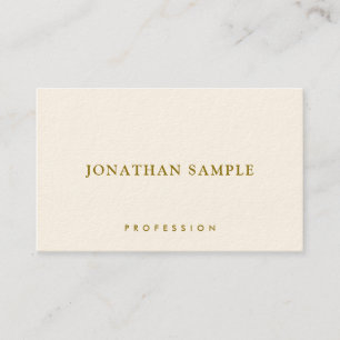 Business Cards Trendy Template Elegant Gold Text