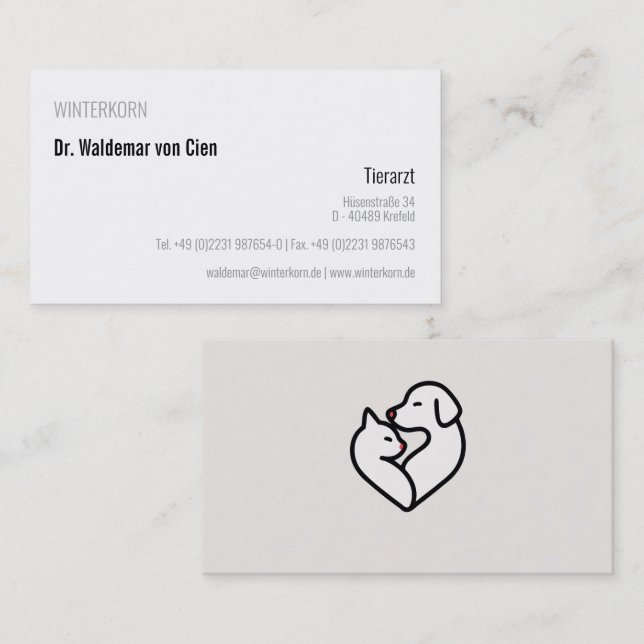 business cards veterinarian (Front/Back)