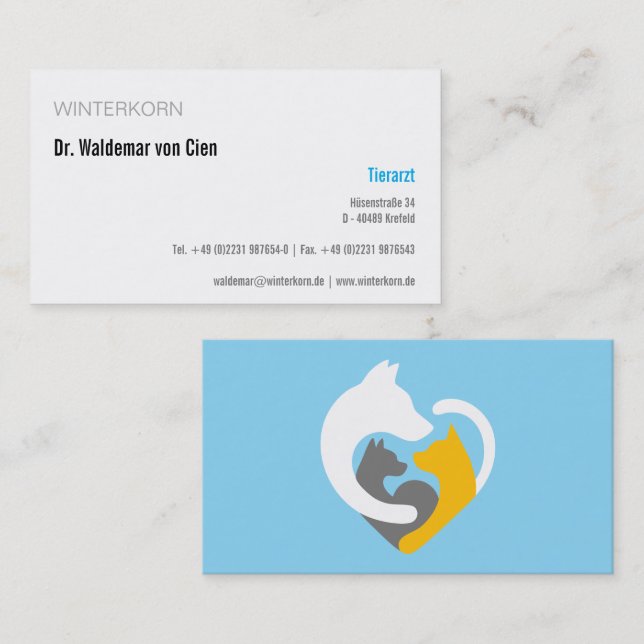business cards veterinarian (Front/Back)