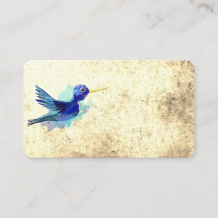 BUSINESS CARDS WATERCOLOR HUMMING BIRD