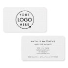 Business Cards | White Minimalist Custom Logo Card