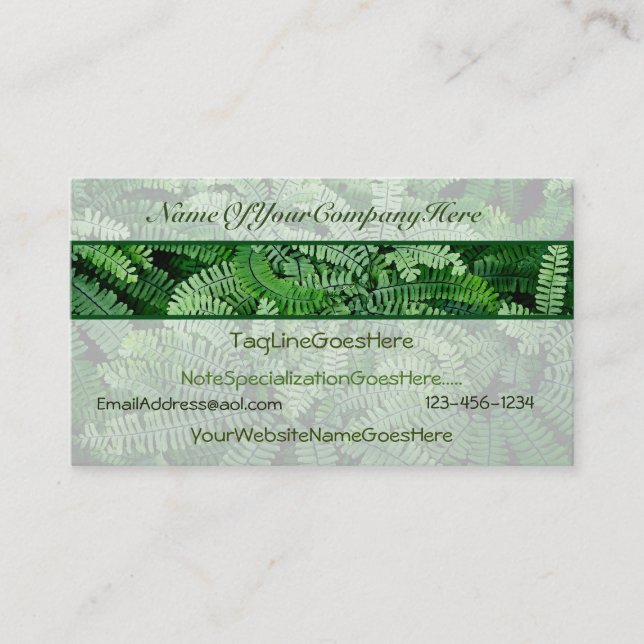 Business Cards with a Nature theme (Front)